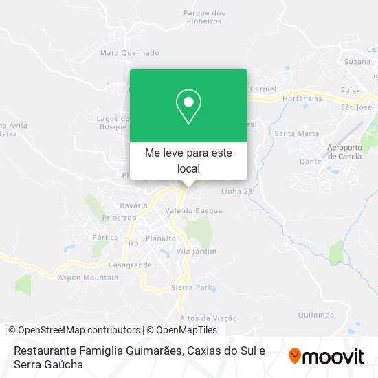 Restaurante Famiglia Guimarães mapa