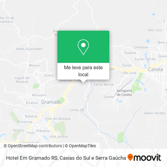 Hotel Em Gramado RS mapa