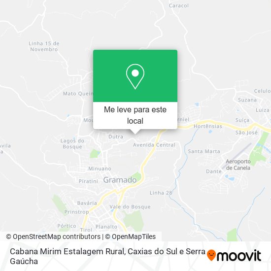 Cabana Mirim Estalagem Rural mapa