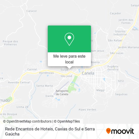 Rede Encantos de Hoteis mapa