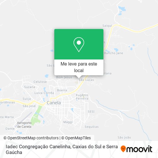 Iadec Congregação Canelinha mapa