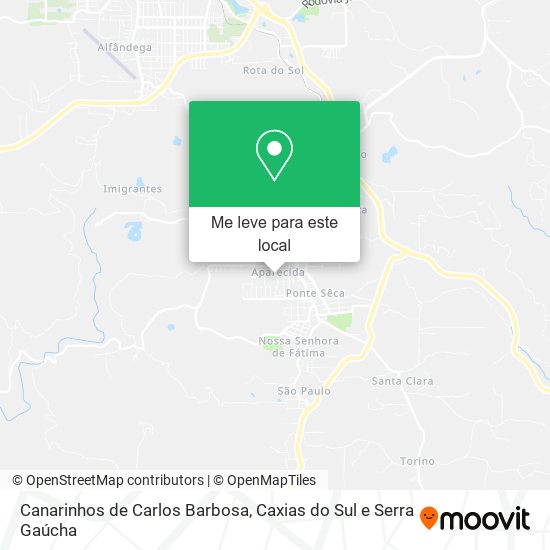 Canarinhos de Carlos Barbosa mapa