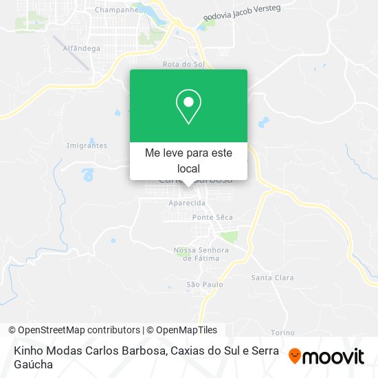 Kinho Modas Carlos Barbosa mapa