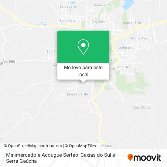 Minimercado e Acougue Sertao mapa