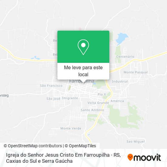 Igreja do Senhor Jesus Cristo Em Farroupilha - RS mapa