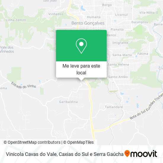 Vinícola Cavas do Vale mapa