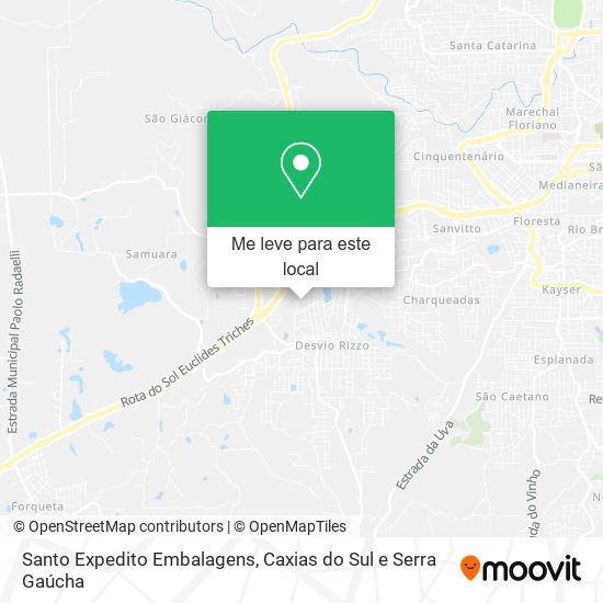 Santo Expedito Embalagens mapa