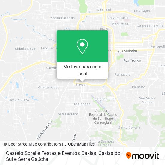 Castelo Sorelle Festas e Eventos Caxias mapa