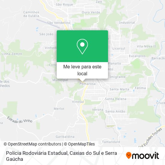 Polícia Rodoviária Estadual mapa