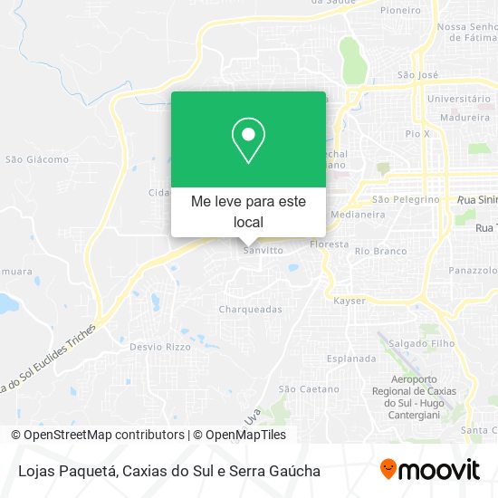 Lojas Paquetá mapa