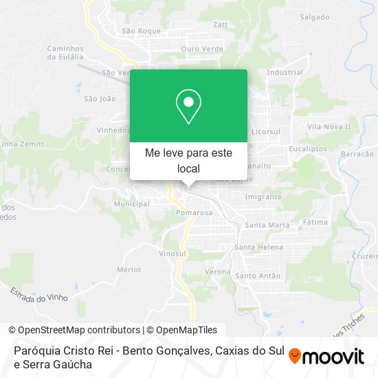 Paróquia Cristo Rei - Bento Gonçalves mapa