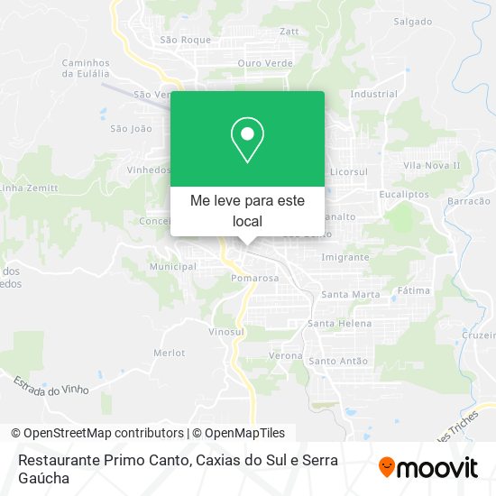 Restaurante Primo Canto mapa
