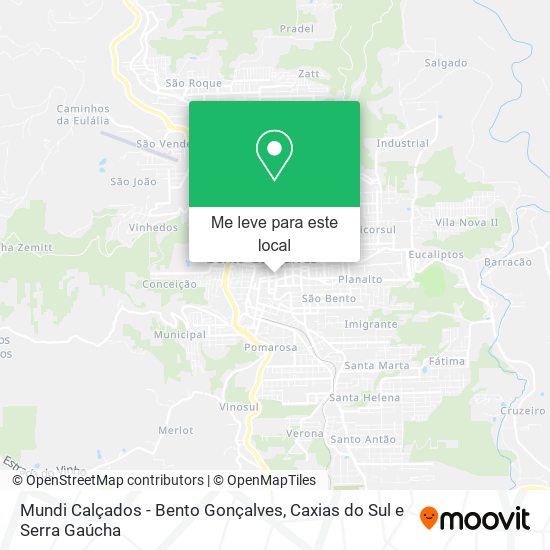 Mundi Calçados - Bento Gonçalves mapa