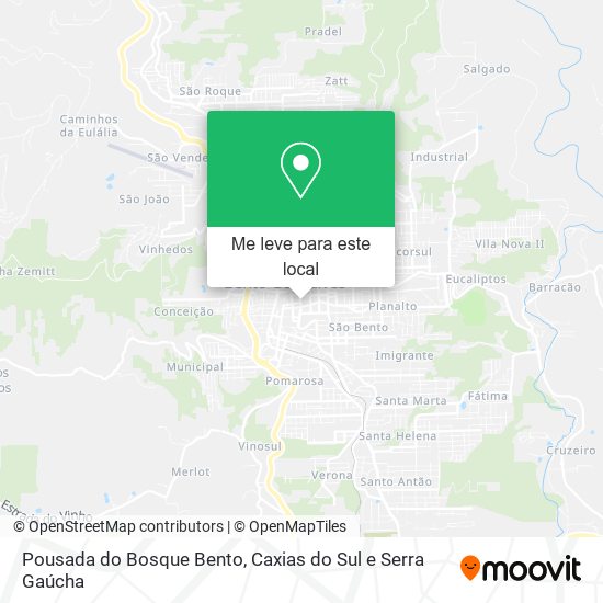 Pousada do Bosque Bento mapa