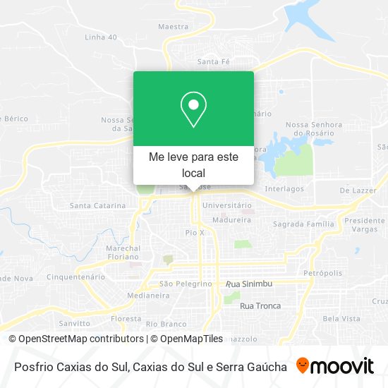Posfrio Caxias do Sul mapa
