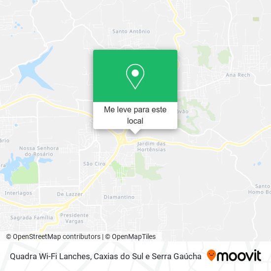 Quadra Wi-Fi Lanches mapa