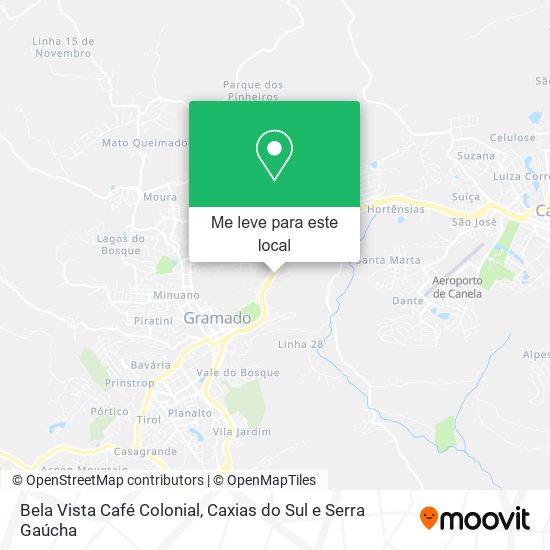Bela Vista Café Colonial mapa