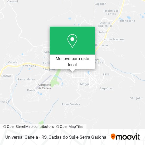 Universal Canela - RS mapa