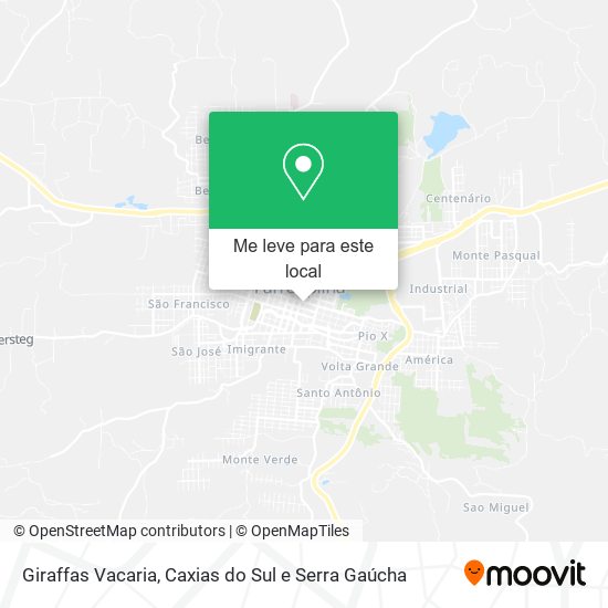 Giraffas Vacaria mapa