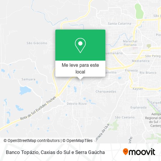 Banco Topázio mapa