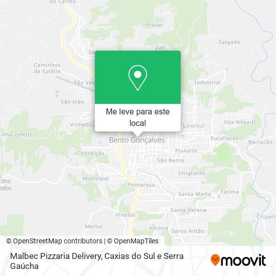 Malbec Pizzaria Delivery mapa