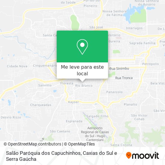 Salão Paróquia dos Capuchinhos mapa