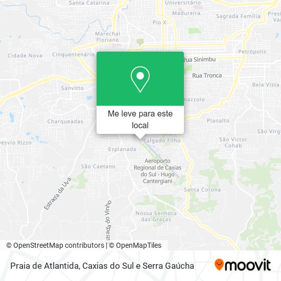 Praia de Atlantida mapa
