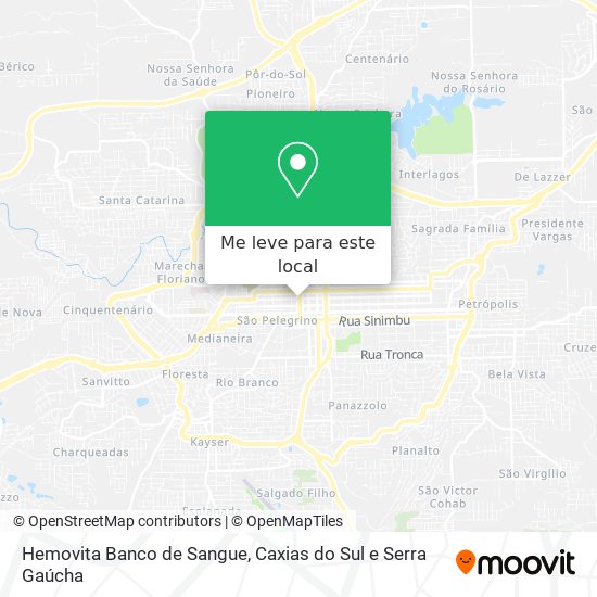 Hemovita Banco de Sangue mapa
