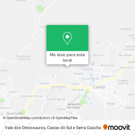 Vale dos Dinossauros mapa