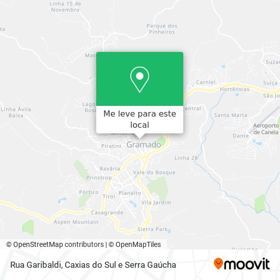 Rua Garibaldi mapa