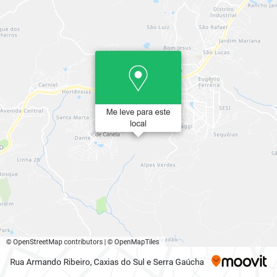 Rua Armando Ribeiro mapa