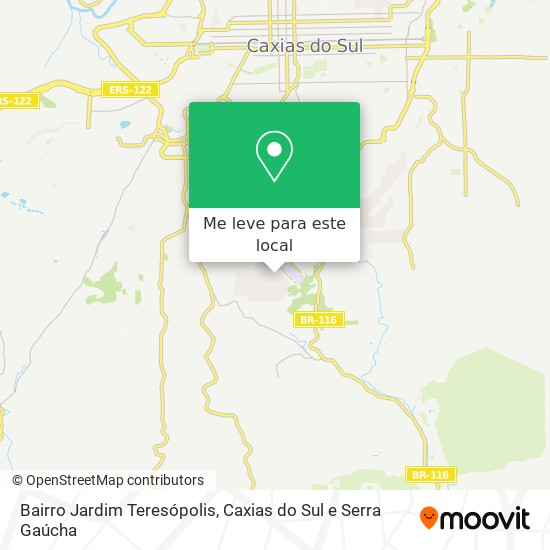 Bairro Jardim Teresópolis mapa