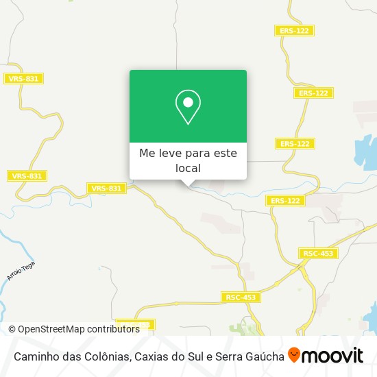Caminho das Colônias mapa