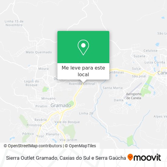 Sierra Outlet Gramado mapa