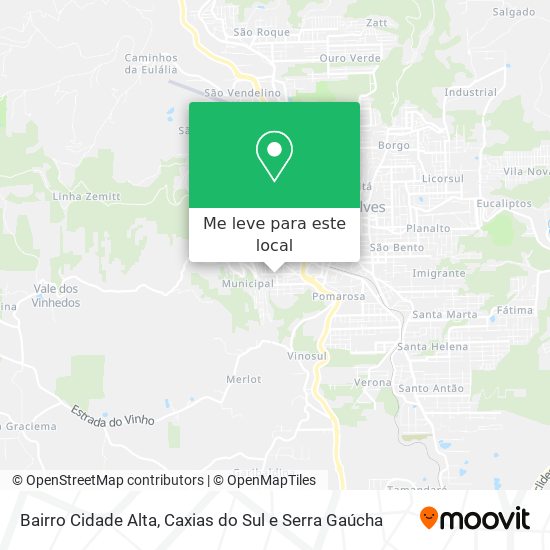 Bairro Cidade Alta mapa
