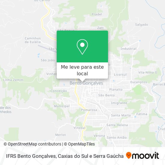 IFRS Bento Gonçalves mapa