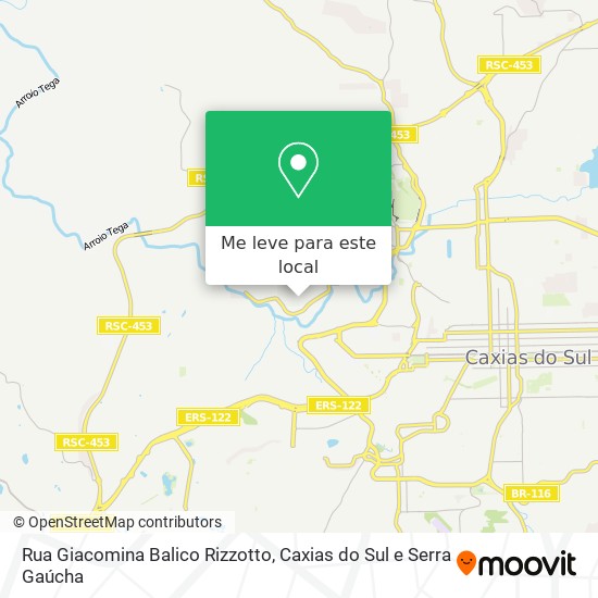 Rua Giacomina Balico Rizzotto mapa