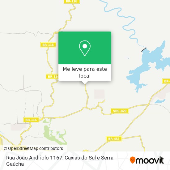 Rua João Andriolo 1167 mapa