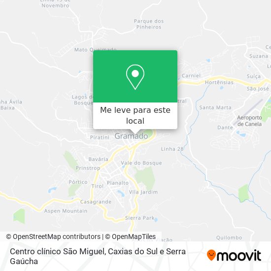 Centro clínico Sāo Miguel mapa
