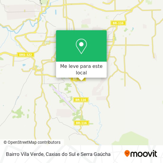 Bairro Vila Verde mapa