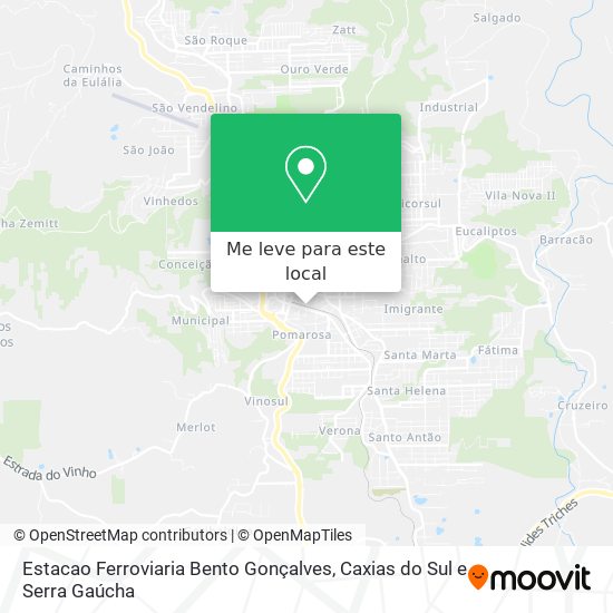 Estacao Ferroviaria Bento Gonçalves mapa