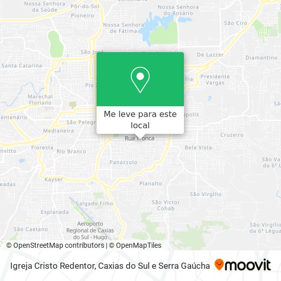 Igreja Cristo Redentor mapa