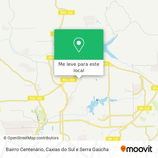 Bairro Centenário mapa