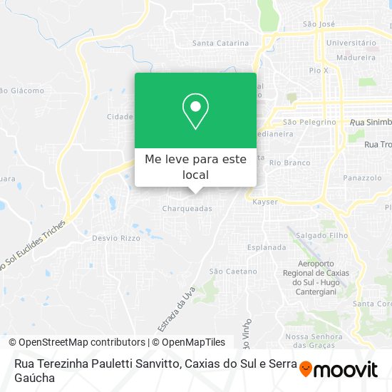 Rua Terezinha Pauletti Sanvitto mapa