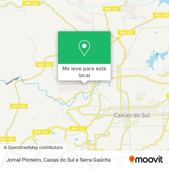 Jornal Pioneiro mapa