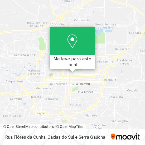 Rua Flôres da Cunha mapa