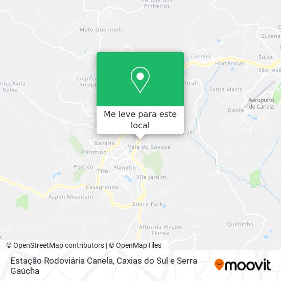 Estação Rodoviária Canela mapa
