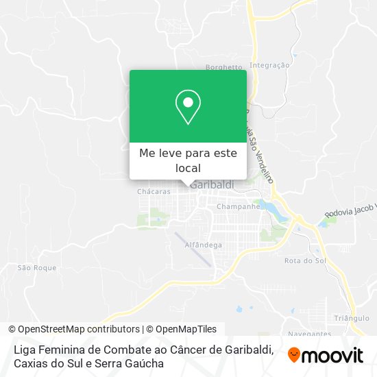 Liga Feminina de Combate ao Câncer de Garibaldi mapa