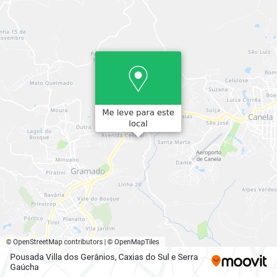 Pousada Villa dos Gerânios mapa