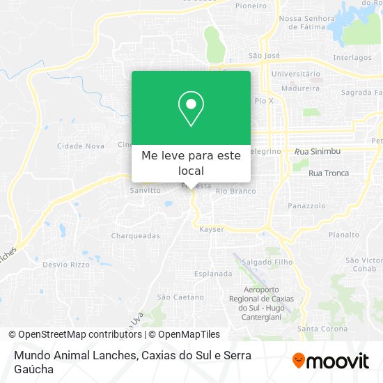 Mundo Animal Lanches mapa